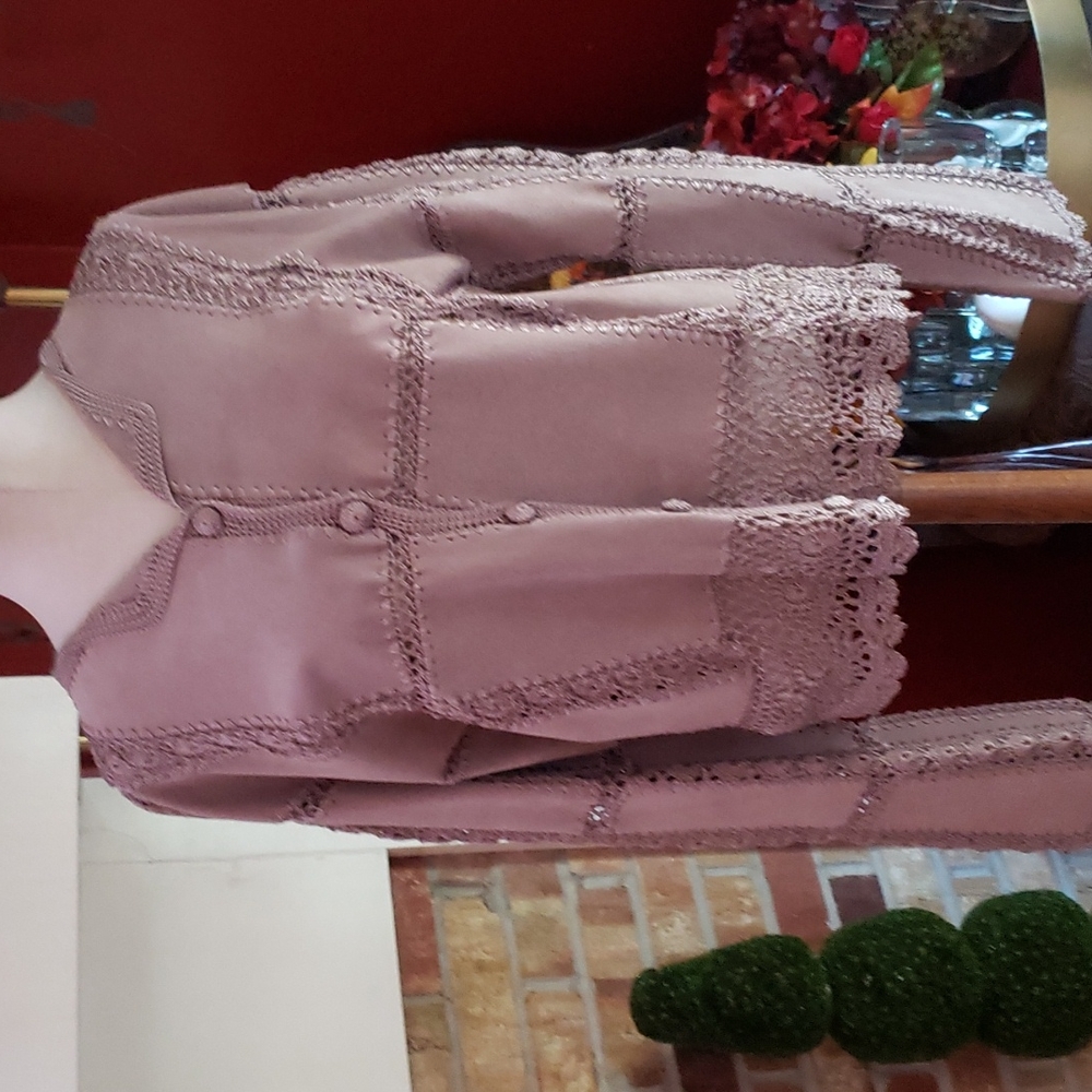 GANTOS SUEDE CROCHET JACKET